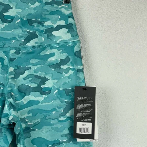 GLYDER Leggings Women's Sz XS High Power II H2O High Rise Cropped Camo Blue - Picture 5 of 10